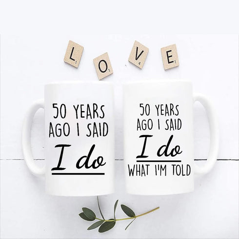 50th Anniversary Coffee Mug for Husband & Wife